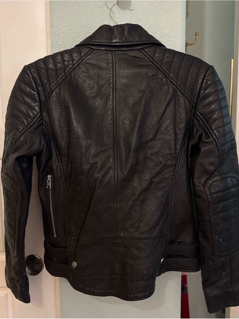 AllSaints Black 100% Leather Biker Jacket for Women - Picture 4 of 6